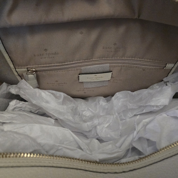 Kate Spade Ella Large Tote K4688 Handbag Pebbled Leather Off White New w Tags - Picture 6 of 8